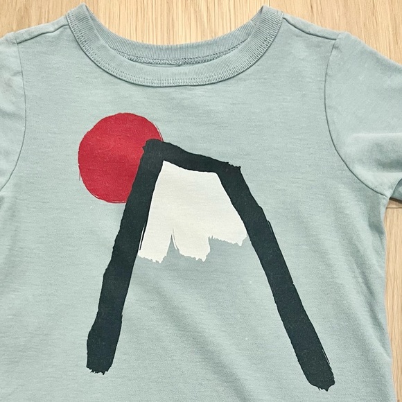 Tea Collection Baby Toddler Boys Mount Fuji Graphic Short Sleeve Tee Shirt - Picture 4 of 12